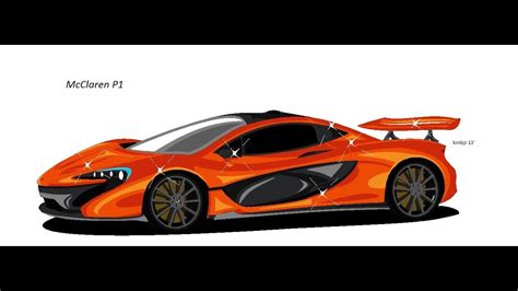 How To Draw The Mclaren P1 Ms Paint Youtube