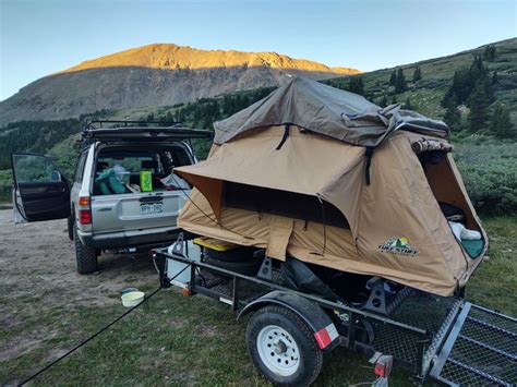 Diy Utility Trailer Roof Top Tent Rack Top Tents Utility Trailer