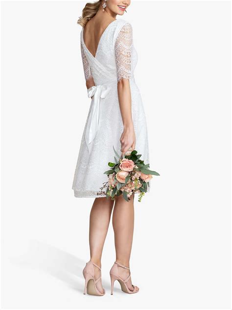 Alie Street Evie Lace Knee Length Wedding Dress Ivory At John Lewis