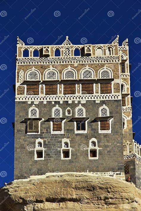 Dar Al Hajar Rock Palace Close Sanaa Yemen Stock Image Image Of