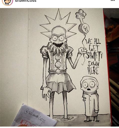 Shawn Coss Draws Rick And Morty It Crossover R Rickandmorty