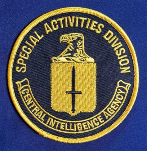 Cia Sad Special Activities Division Central Intelligence Agency Patch