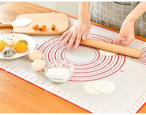 large silicone pastry mat non stick extra thick baking mat with measurement fondant mat counter
