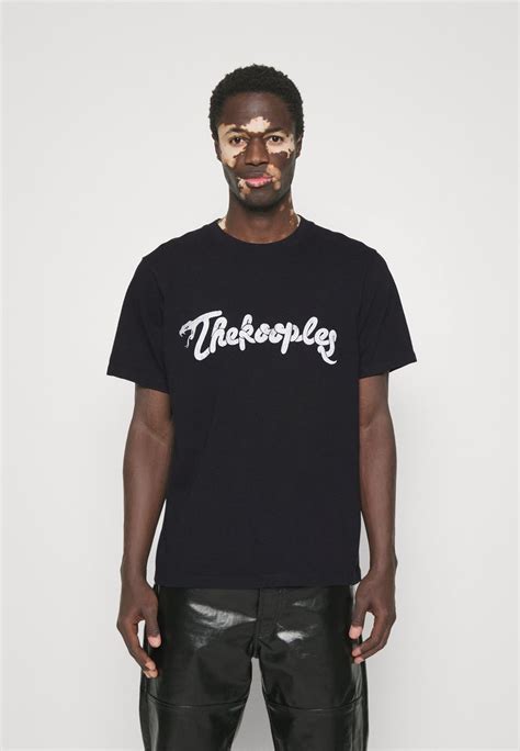 The Kooples Print T Shirt Black Washedblack Zalandoie