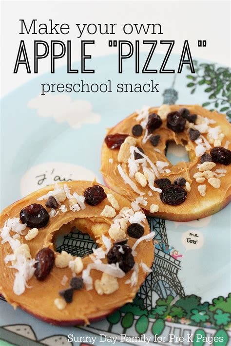 Apple Pizza Snack Activity for Preschool