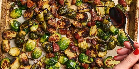 Increase heat to high, add balsamic vinegar and stock, and cook, tossing frequently, until sprouts are glazed and tender, about 10 minutes; I Tried Ina Garten's Balsamic-Roasted Brussels Sprouts in 2020 | Vegetable recipes, Sprout ...