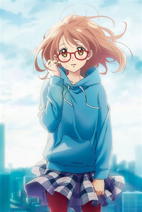 Download 950x1534 Wallpaper Cute Anime Girl Glasses Mirai Kuriyama