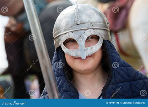 Boy With An Sword In A Suit Russian Soldier Stock Image Image Of