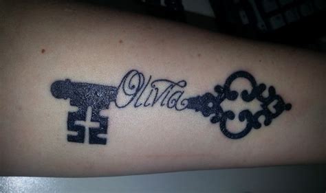 My New Tattoo Skeleton Key With My Daughters Name New Tattoos