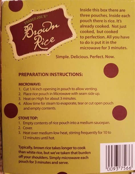 Trader Joes Frozen Organic Brown Rice Directions Rice Poin