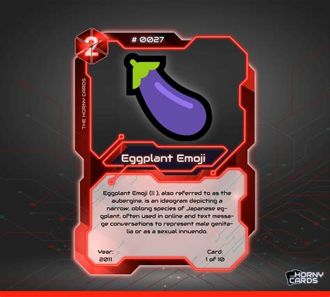 Eggplant Emoji 🍆 0027 Thehornycards Opensea