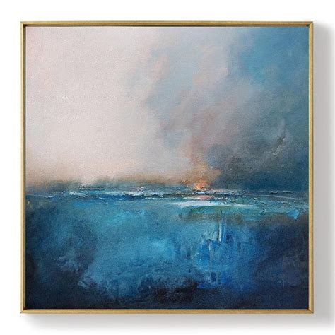Blue Abstract Painting Landscape Paintings Acrylic Seascape Paintings