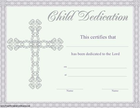 Baby Dedication Certificate Template 21 Free Word Pdf Documents
