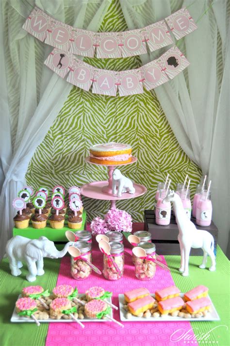 Check out our signs, party hats, guest books, & more. It's A Jungle Out There With A Girls Safari Baby Shower!