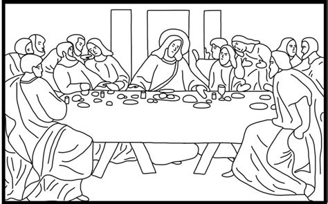 Davinci Last Supper Coloring Sheet Coloring Pages