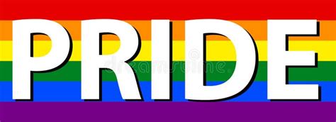 lgbt lesbienne vrolijk biseksueel and transsexueel pride text in rainbow flag vector illustratie