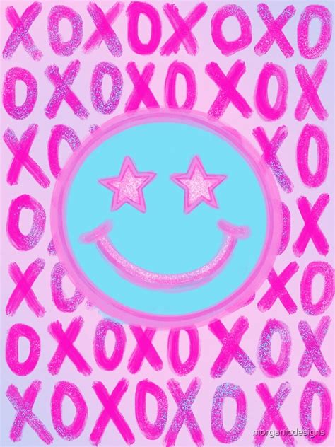 Glitter Star Smiley Face Art Print By Morganicdesigns Redbubble