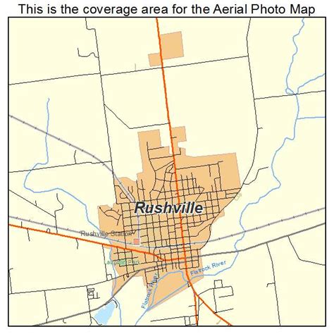 Aerial Photography Map Of Rushville In Indiana
