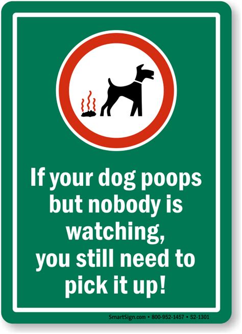 If Dog Poops Pick It Up Sign Sku S2 1301