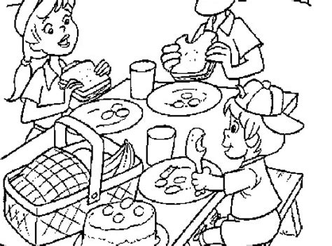Find rainy day fun here with our printable coloring pages. Picnic coloring pages to download and print for free