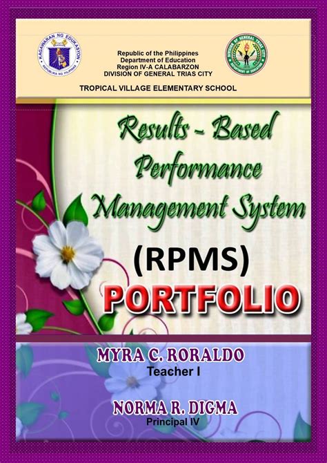 Rpms Portfolio Cover Page