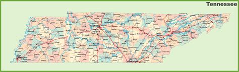 Tennessee County Map With Roads San Antonio Map
