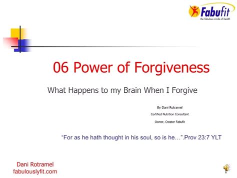 Ppt 06 Power Of Forgiveness Powerpoint Presentation Free Download