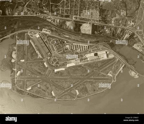 Historical Aerial Photograph Washington National Airport Dca 1949 Stock