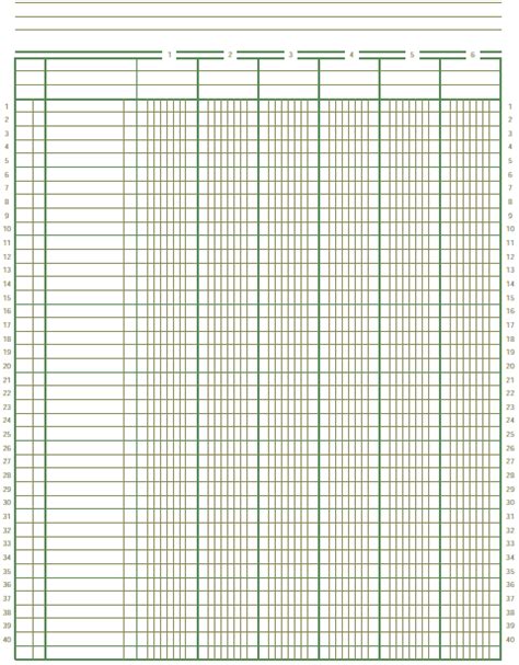 Free General Ledger Paper Template PRINTABLE TEMPLATES