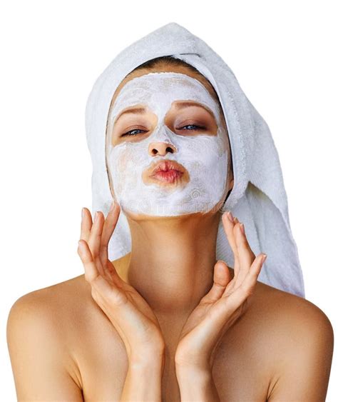 Beautiful Young Woman With Facial Mask On Her Face Skin Care And Treatment Spa Natural Beauty