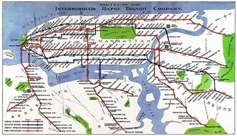 Map Nyc Subway 1924 Map Showing The Routes Of Available As Framed