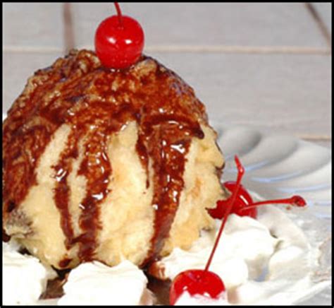 Serve immediately drizzled with caramel sauce. Deep-Fried Ice-cream, mecian deep fried ice-cream | vah