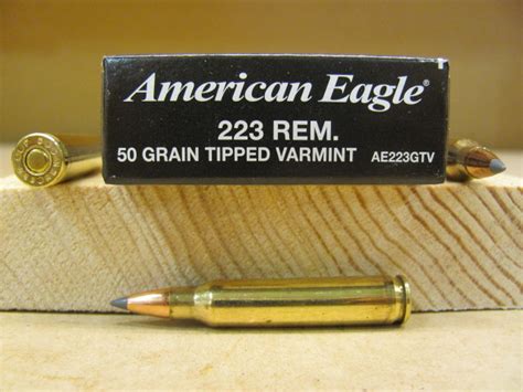 500 Rd Case 223 Federal American Eagle 50 Grain Grey Tip