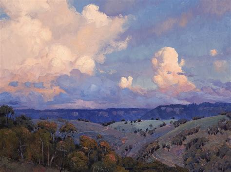 Sunset Cloud Over Katoomba 60x81cm Landscape Art Landscape Paintings