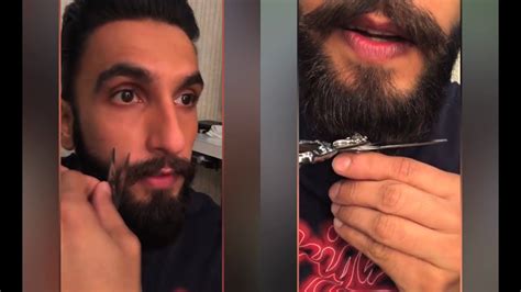 Ranveer Singh Shaving And Chopping Off His Beard Youtube
