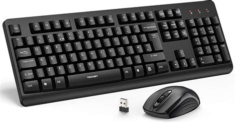 Tecknet Wireless Keyboard And Mouse Set Ergonomic 24g Cordless