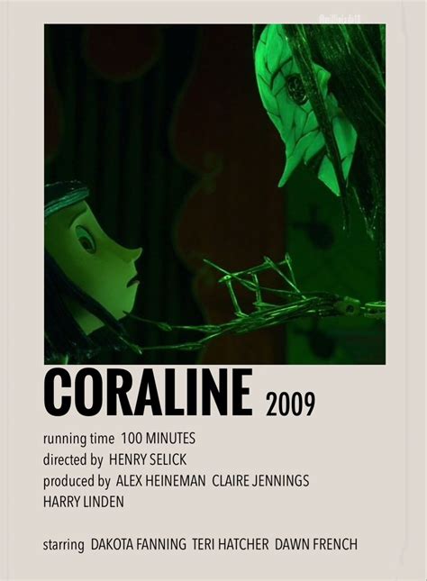 Coraline By Millie Movie Posters Minimalist Film Posters Vintage