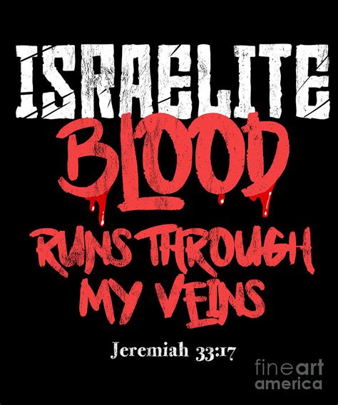 Hebrew Israelite Runs Through My Veins Judah Torah Tshirt Drawing By