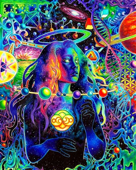 Posters And Prints Home And Garden Psychedelic Girl Face Flower Hippie Trippy Rainbow 5 Panel Canvas