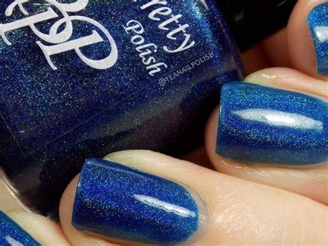 Midnight Sparkle Blue Polish Holographic Nail Lacquer Etsy