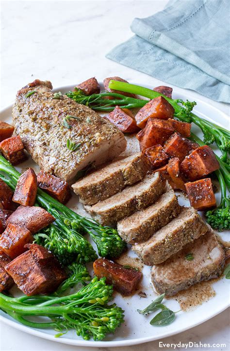 Season it with olive oil, cumin, cilantro, curry, paprika and other spices for a delicious flavor. Savory Pork Roast with Sweet Potatoes Recipe
