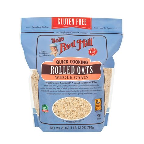 Bobs Red Mill Quick Cooking Rolled Oats Gluten Free 28 Oz Walmart