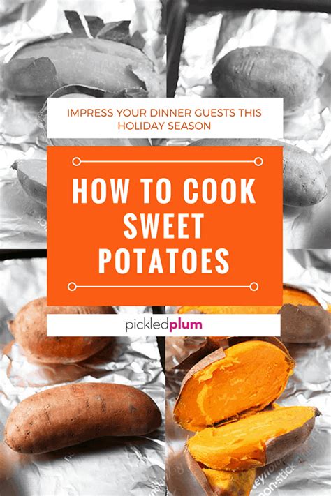 Sweet potatoes have natural sugars that will ooze out and caramelize during cooking, so using foil or parchment paper will prevent sticking as much as possible. How To Cook Sweet Potatoes Perfectly, Every Time - Pickled ...