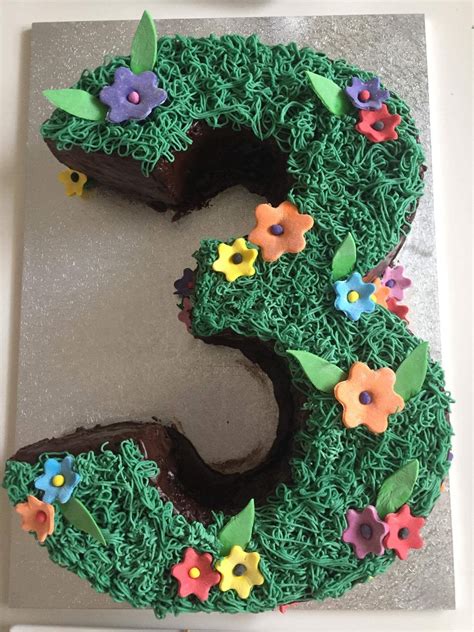 Once completely cooled, cut the cake into the number using a number template (below). Pin by Cake Tin Hire on Number Three Cake Designs in 2020 ...