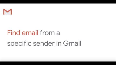 Find Emails From Specific Senders In Gmail Youtube
