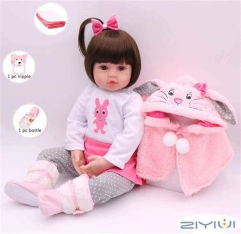 Ziyiui Reborn 24 Inch 60 Cm Reborn Baby Dolls Look Real Soft Silicone