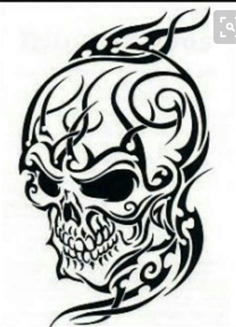 Pin By Michelle Frank On Tattoos Tribal Skull Tribal Tattoo Designs