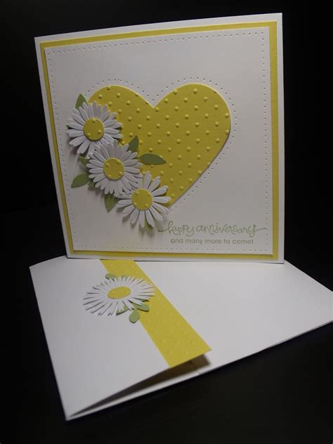 I cased this from another 50th wedding anniversary card i saw on here from sugrnspicy. handmade anniversary card ... yellow and white ... big ...