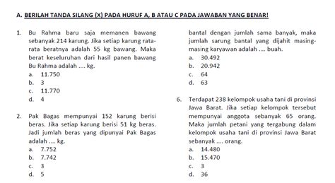 Contoh Soal Cerita Perkalian Pembagian Level 5 Kelas 4 Sd Bimbel Brilian