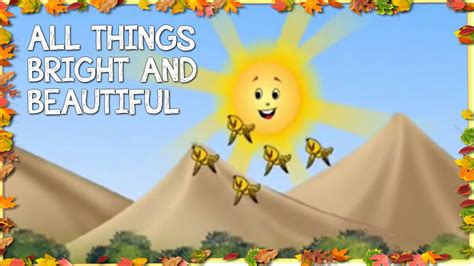 All Things Bright And Beautiful English Poem For Children Youtube